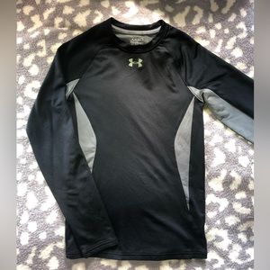 UA Black Fitted Cold Gear Long-Sleeve Top